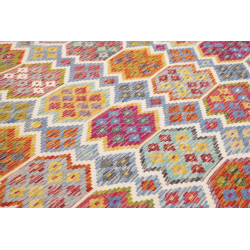 Tappeto Kilim Afghanistan 253x353 Blu Cielo Fuc