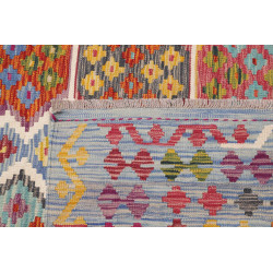Tappeto Kilim Afghanistan 253x353 Blu Cielo Fuc