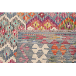 Tappeto Kilim Afghanistan 264x360 Grigio Blu Ro