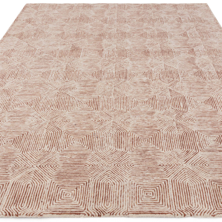 Rug Camden geometric beige light brown 120x170 c