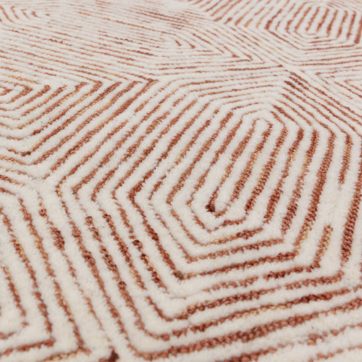 Tappeto Camden geometrico beige e marrone chiaro