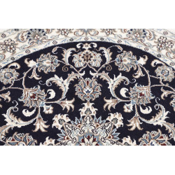 Hand Made Rug Nain Kashmar Persia 126x133 Dark