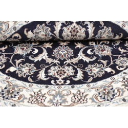 Hand Made Rug Nain Kashmar Persia 126x133 Dark