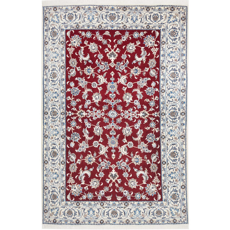 Hand Made Rug Nain Kashmar Persia 195x300 Burgu