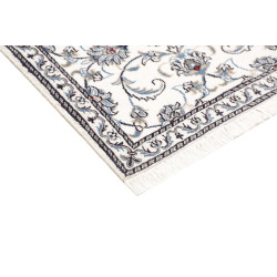 Hand Made Rug Nain Kashmar Persia 77x253 Cream