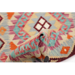 Rug Kilim Afghanistan 59x189 Light Blue Orange