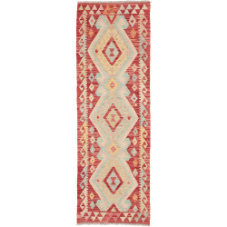 Rug Kilim Afghanistan 62x195 Red Beige Yellow B