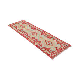 Rug Kilim Afghanistan 62x195 Red Beige Yellow B