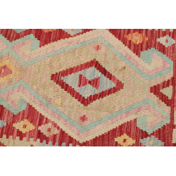Rug Kilim Afghanistan 62x195 Red Beige Yellow B