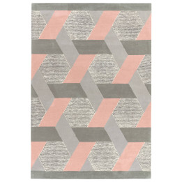 Rug Camden geometric grey pink light grey dark g