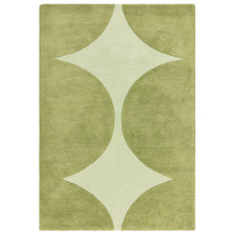Rug Canvas geometric light green olive green 120