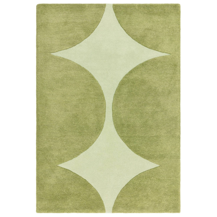 Tappeto Canvas geometrico verde chiaro e verde o