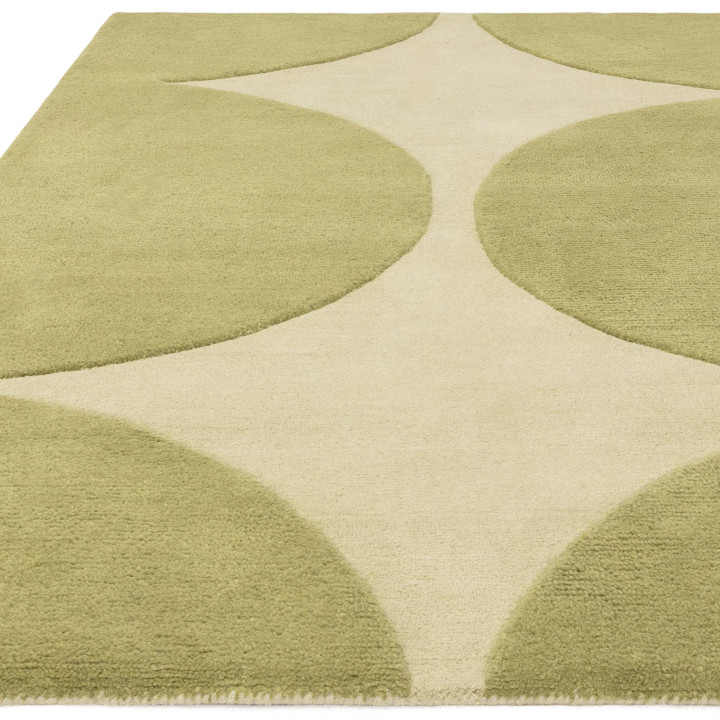 Tappeto Canvas geometrico verde chiaro e verde o