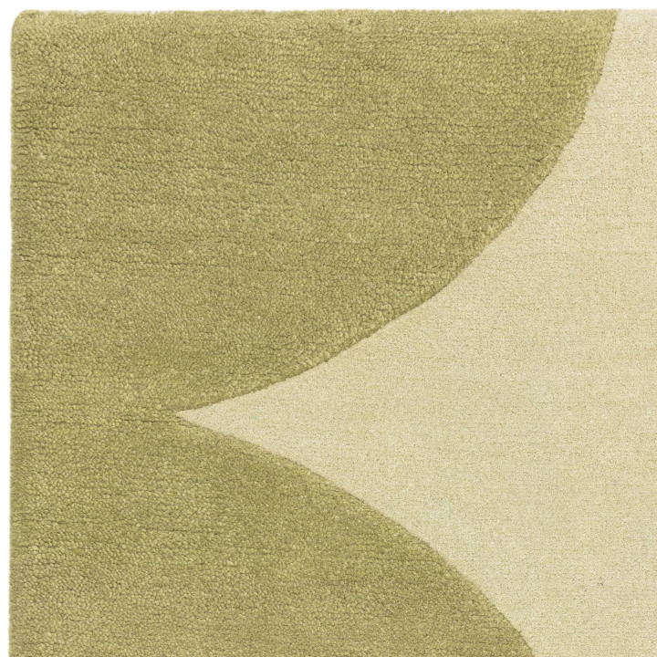 Tappeto Canvas geometrico verde chiaro e verde o
