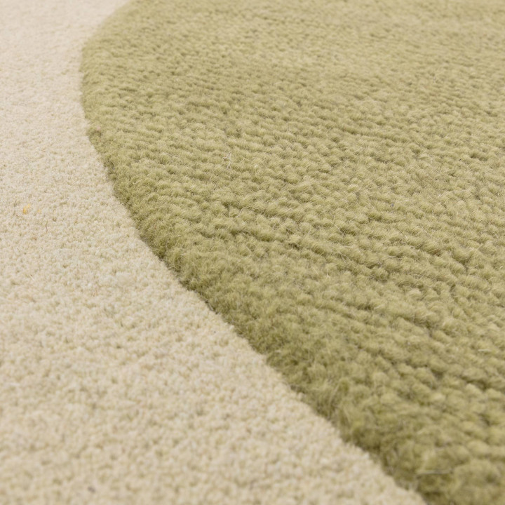 Rug Canvas geometric light green olive green 120