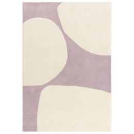 Tappeto Canvas astratto lilla e beige 120x170 cm