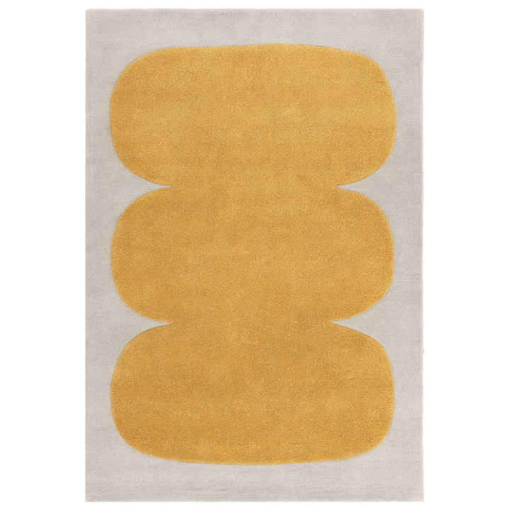 Tappeto Canvas geometrico giallo e grigio 120x17