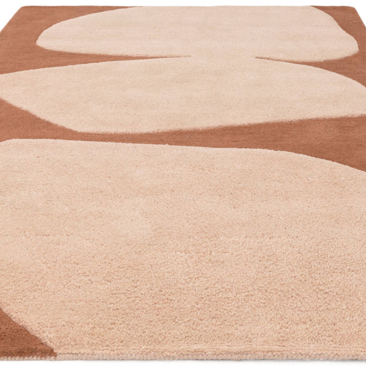 Rug Canvas abstract brown beige 120x170 cm