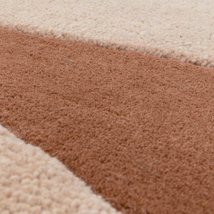 Tappeto Canvas astratto marrone e beige 160x230