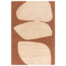 Tappeto Canvas astratto marrone e beige 200x290