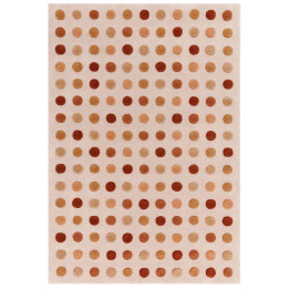 Tappeto Dotty geometrico beige e marrone 200x300