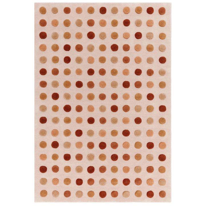 Tappeto Dotty geometrico beige e marrone 200x300