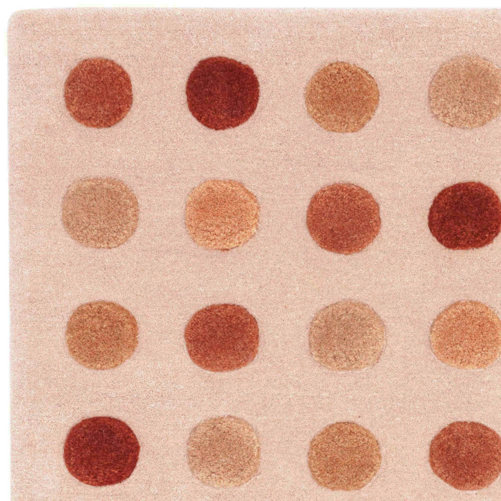 Tappeto Dotty geometrico beige e marrone 200x300
