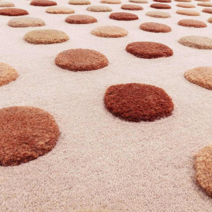 Tappeto Dotty geometrico beige e marrone 200x300