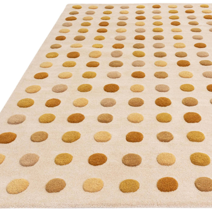 Tappeto Dotty geometrico giallo e oro 120x170 cm