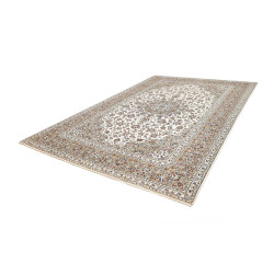 Hand Made Rug Kashan Persia 243x352 Cream White
