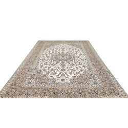 Hand Made Rug Kashan Persia 243x352 Cream White