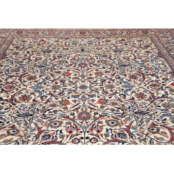 Hand Made Rug Mashad Persia 305x392 Cream Blue