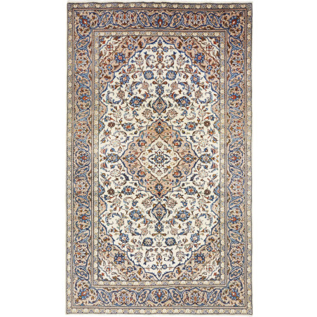 Hand Made Rug Kashan Fine Persia 150x250 Cream