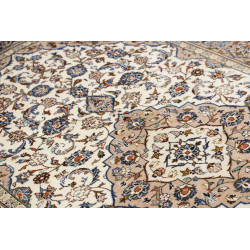 Hand Made Rug Kashan Fine Persia 150x250 Cream