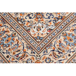 Hand Made Rug Kashan Persia 198x303 Ivory Blue
