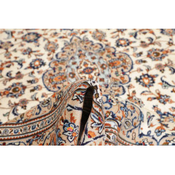 Hand Made Rug Kashan Persia 198x303 Ivory Blue
