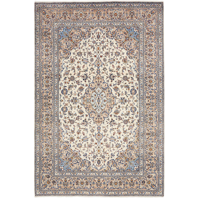 Hand Made Rug Kashan Persia 205x310 Cream Beige