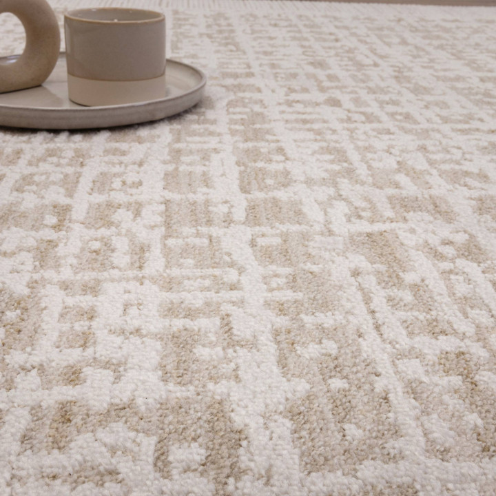 Tappeto Anders astratto beige avorio 120x160 cm