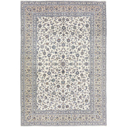 Hand Made Rug Kashan Persia 245x360 Cream Blue