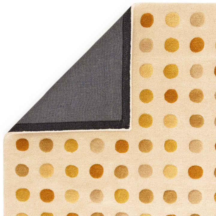Rug Dotty geometric yellow gold beige brown 200x