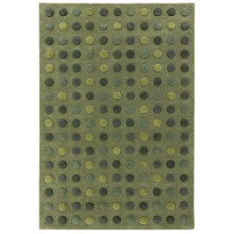 Rug Dotty geometric olive green light green dark