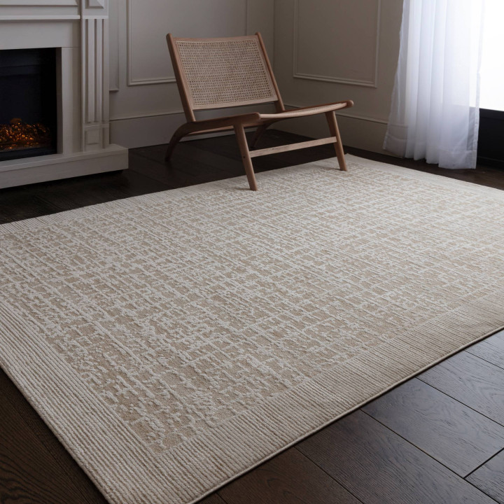 Tappeto Anders astratto beige tortora e crema 16
