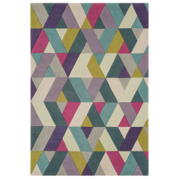 Rug Funk geometric multicolour blue green purple