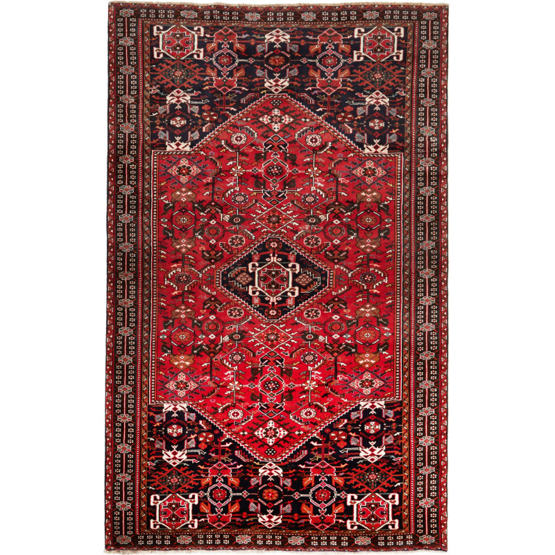 Hand Made Rug Shiraz Persia 163x258 Dark Red Na