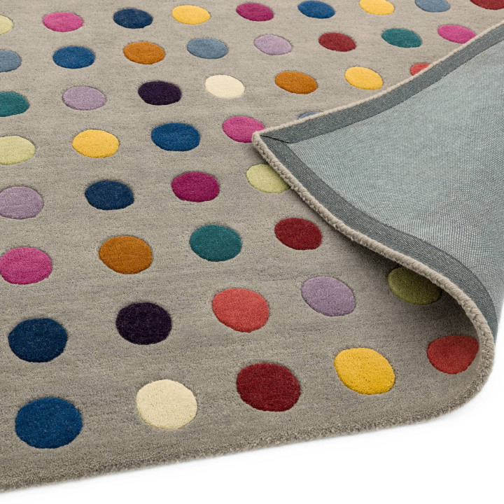 Tappeto Funk geometrico grigio chiaro e multicol