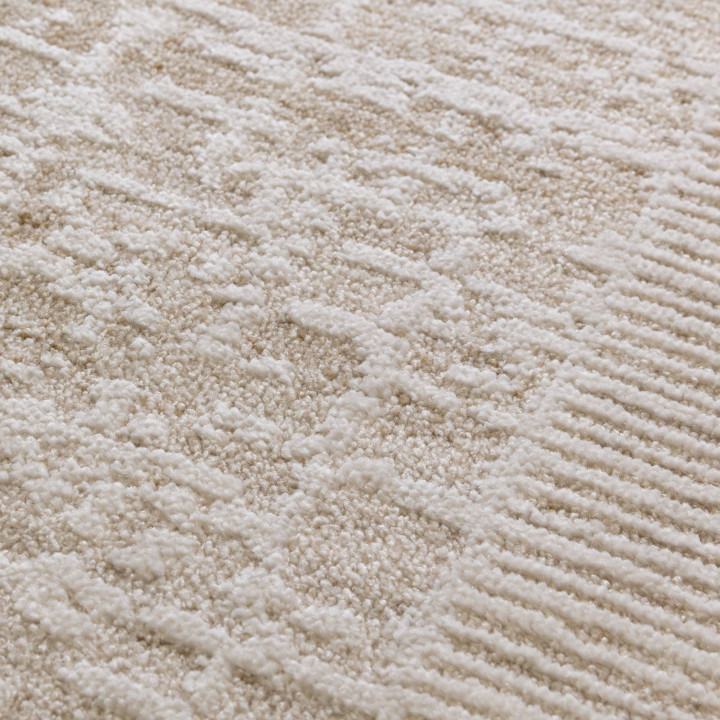 Tappeto Anders astratto beige e corda 240x320 cm