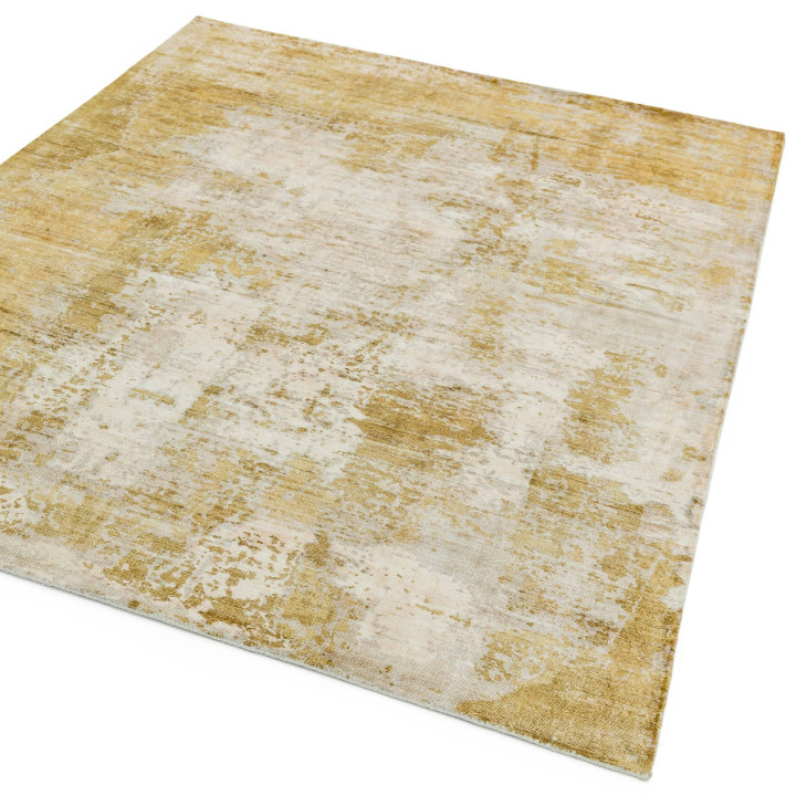 Rug Gatsby abstract gold yellow white light grey