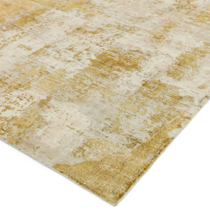 Rug Gatsby abstract gold yellow white light grey