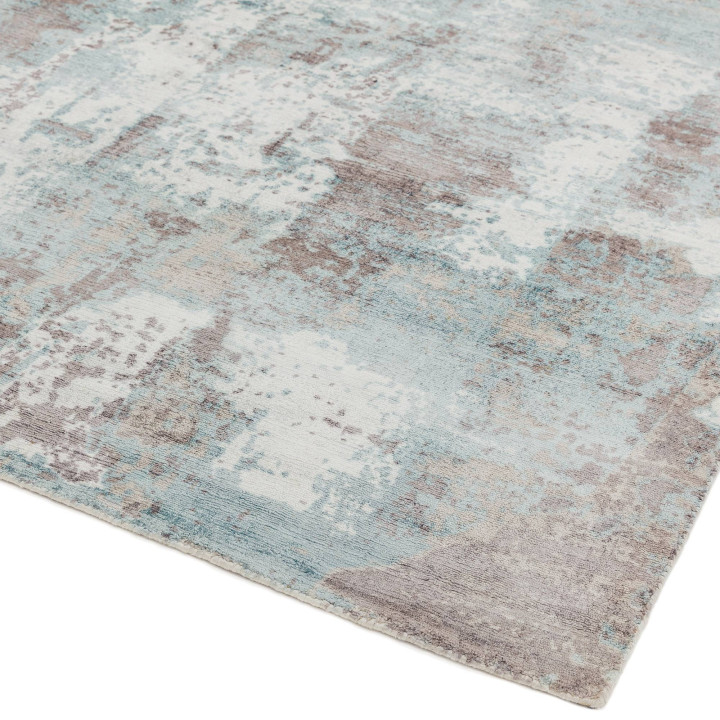 Rug Gatsby abstract light blue grey beige 160x23