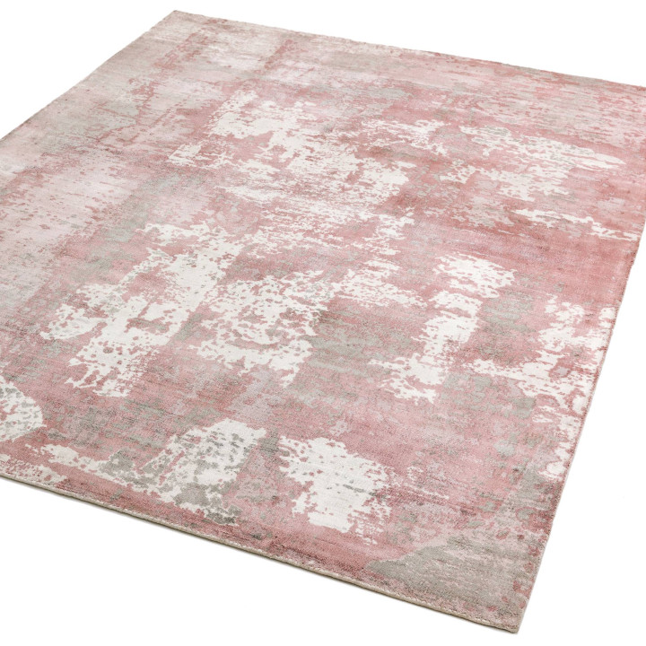 Rug Gatsby abstract antique pink white light gre